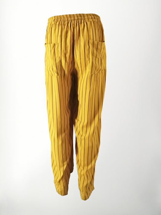 Pablo Trousers - Moutarde Striped